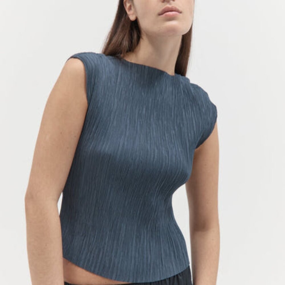 St. Agni Pleated Top (Small) NWOT